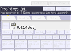 Ilustrace displeje ovládacího panelu