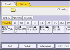 Ilustrace displeje ovládacího panelu