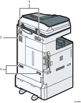 Číslovaná ilustrace hlavního zařízení