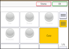 Ilustrace displeje ovládacího panelu