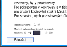 Ilustrace displeje ovládacího panelu