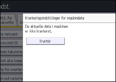 Illustration af skærmbilledet på betjeningspanelet