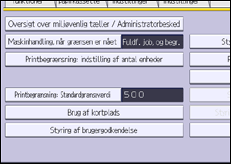 Illustration af skærmbilledet på betjeningspanelet