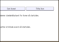 Illustration af skærmbilledet på betjeningspanelet