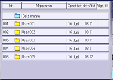 Illustration af skærmbilledet på betjeningspanelet