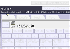 Illustration af skærmbilledet på betjeningspanelet