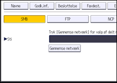 Illustration af skærmbilledet på betjeningspanelet