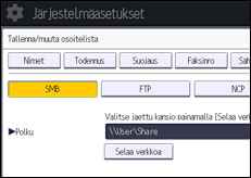 Käyttöpaneelin näyttö