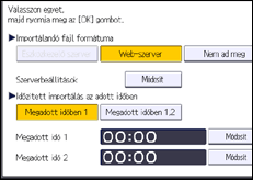 A kezelőpanel ismertetése