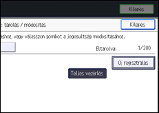 A kezelőpanel ismertetése