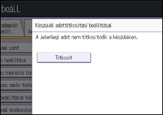 A kezelőpanel ismertetése