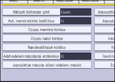 A kezelőpanel ismertetése