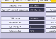A kezelőpanel ismertetése