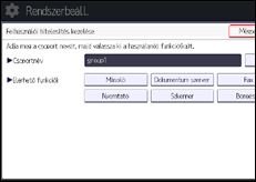 A kezelőpanel ismertetése