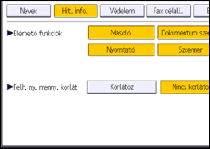 A kezelőpanel ismertetése