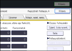 A kezelőpanel ismertetése