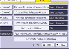 A kezelőpanel ismertetése
