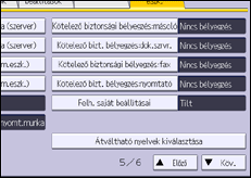 A kezelőpanel ismertetése