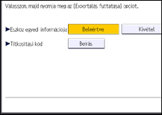 A kezelőpanel ismertetése