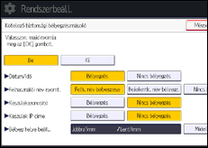 A kezelőpanel ismertetése