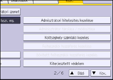 A kezelőpanel ismertetése