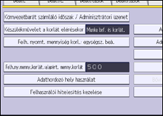 A kezelőpanel ismertetése