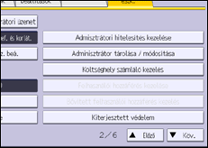 A kezelőpanel ismertetése