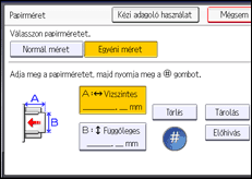 A kezelőpanel ismertetése