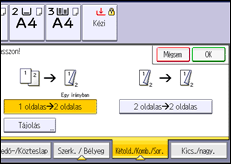 A kezelőpanel ismertetése