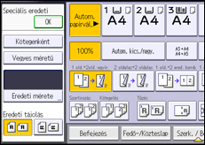 A kezelőpanel ismertetése