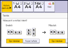 A kezelőpanel ismertetése