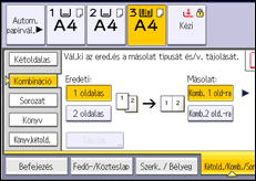 A kezelőpanel ismertetése