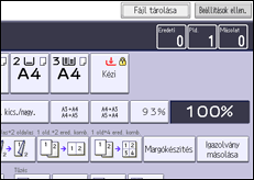 A kezelőpanel ismertetése