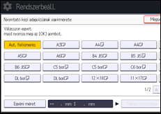 A kezelőpanel ismertetése