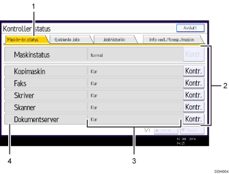 Nummererte illustrasjon av brukerskjermbildet