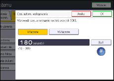 Ilustracja ekranu panela operacyjnego
