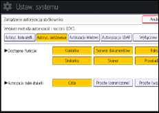 Ilustracja ekranu panela operacyjnego