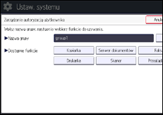 Ilustracja ekranu panela operacyjnego