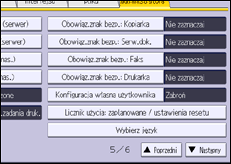 Ilustracja ekranu panela operacyjnego
