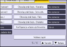 Ilustracja ekranu panela operacyjnego