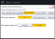 Ilustracja ekranu panela operacyjnego