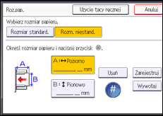 Ilustracja ekranu panela operacyjnego