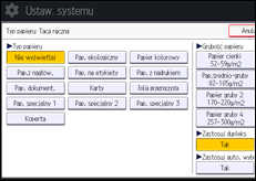 Ilustracja ekranu panela operacyjnego