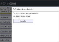 Ilustração do ecrã do painel de operação