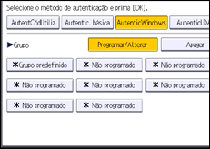 Ilustração do ecrã do painel de operação