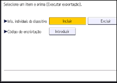 Ilustração do ecrã do painel de operação