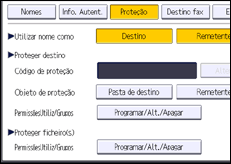 Ilustração do ecrã do painel de operação