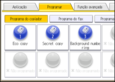 Ilustração do ecrã do painel de operação