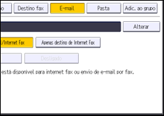 Ilustração do ecrã do painel de operação
