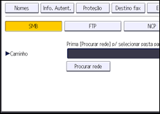 Ilustração do ecrã do painel de operação